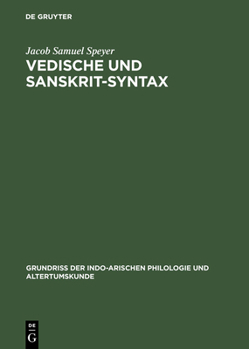 Hardcover Vedische und Sanskrit-Syntax [German] Book