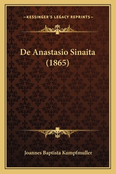 Paperback De Anastasio Sinaita (1865) [Latin] Book