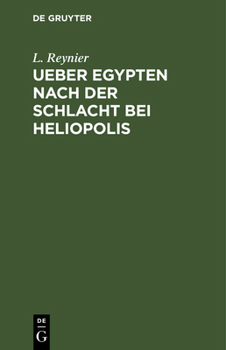 Hardcover Ueber Egypten nach der Schlacht bei Heliopolis [German] Book