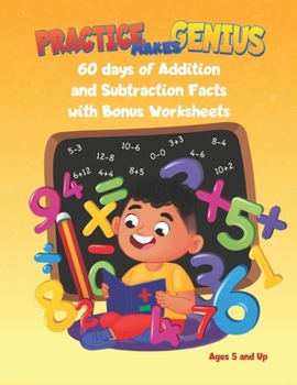 Paperback Practice Makes Genius: Addition and Subtraction Facts Book