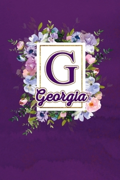 G - Georgia: Monogram initial G for Georgia notebook / Journal: Personalized Name Letter gifts for girls, women & men : School gifts for kids & ... 6x9 Classy Purple Gold Floral Mosaic Finish)