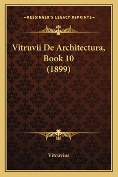 Paperback Vitruvii De Architectura, Book 10 (1899) [Latin] Book