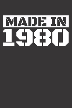 Notebook: Birthday 1980 Year Eighties Party Vintage Gift College Ruled 6x9 120 Pages