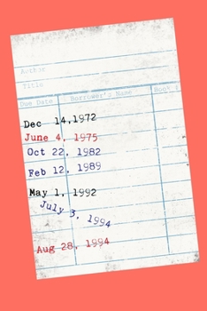 Journal: Vintage Library Due Date Card Dot Grid Journal Notebook Organizer Planner