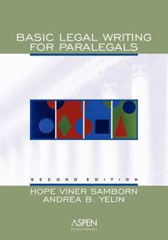 Paperback Basic Legal Writing for Paralegals, Second Edition Book