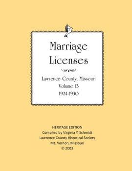 Paperback Lawrence County Missouri Marriages 1924-1930 Book