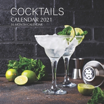 Paperback Cocktails Calendar 2021: 16 Month Calendar Book