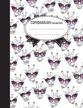 Composition Notebook, 8.5 x 11, 110 pages: Giraffe's head :