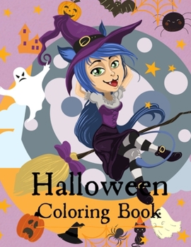 Paperback Halloween Coloring Book: cute witch halloween coloring book for girls Book