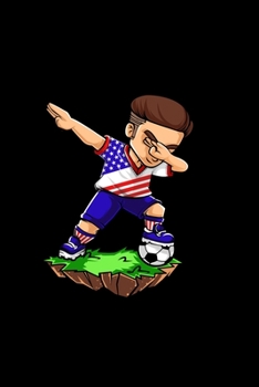 Dabbing Soccer Player - USA: 6" x 9" 120 pages quad Journal I 6x9 graph Notebook I Diary I Sketch I Journaling I Planner I soccer lover I Soccer player gift