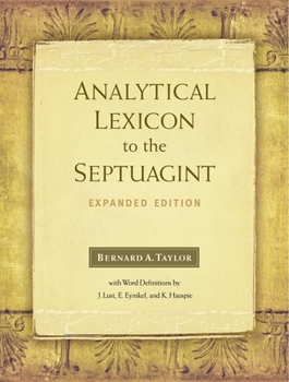 Hardcover Analytical Lexicon to the Septuagint: Expanded Edition Book