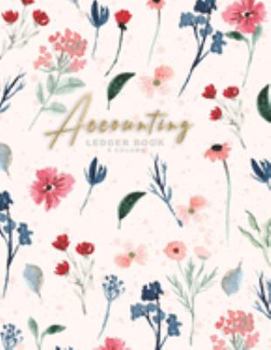 Paperback Accounting Ledger book 5 column: Expenses Debits Journal Business Financial Record Notebook For small and home-based businesses office, home or school Book