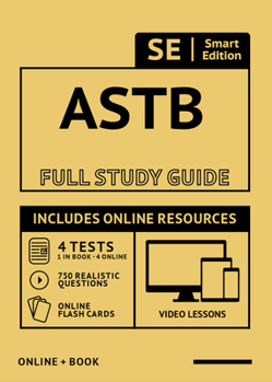 Paperback Astb Full Study Guide: Complete Subject Review with Online Videos, 5 Full Practice Tests, Realistic Questions Both in the Book and Online Plu Book