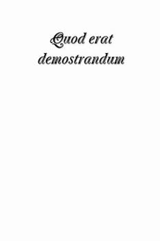Hardcover Quod erat demostrandum [Italian] Book