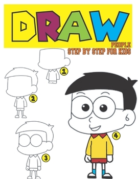 Paperback Draw people step by step for kids: Guide for children to Learn drawing Book