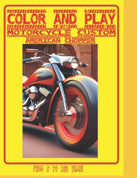 Paperback Color and play: Motorcycle Custom American Chopper Book