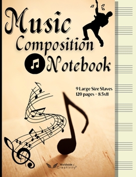 Paperback Music Composition Notebook: Standard Wirebound Manuscript Paper. Blank Sheet Music Notebook with Wide Staff Manuscript Paper Book