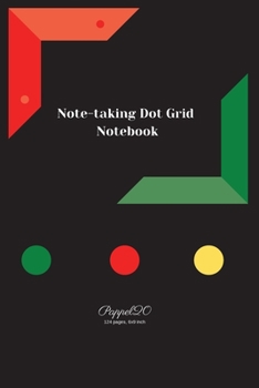 Paperback Note-taking dot grit Notebook- Black Cover -124 pages- 6x9-Inches Book