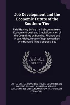 Job Development and the Economic Future of the Southern Tier: Field Hearing Before the Subcommittee on Economic Growth and Credit Formation of the Committee on Banking, Finance, and Urban Affairs, Hou