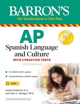 Paperback AP Spanish Language and Culture: With 2 Practice Tests Book