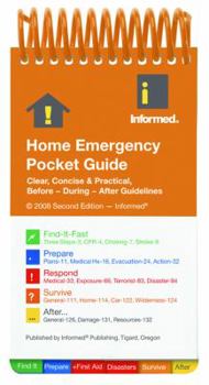 Spiral-bound Home Emergency Pocket Guide Book