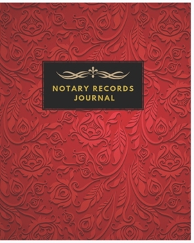 Paperback Notary Records Journal: Notary Journal: Public Record Book: Classic Red Notary Public: Official Notary Journal- Public Notary Records Book-Not Book