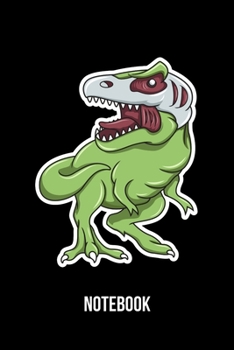 Notebook: A5 Notizbuch für Halloween und Zombie Apokalypsen Fans mit Zombie Dinosaurier