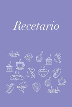 Paperback Recetario: Libreta a Rayas Pequeña, Libro de Recetas, Recetario En Blanco Para Escribir. Regalo Original Perfecto Para Mujer, Hom Book