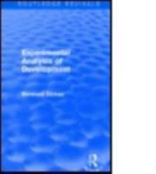 Paperback Experimental Analysis of Development Book