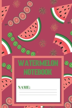 Paperback Watermelon Notebook: Watermelon gifts: cute Night Shadz pattern blank Lined notebook/Journal to write in. Book