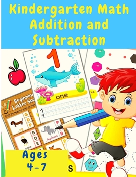Paperback Kindergarten Math Workbook: Counting and Writing Numbers, Addition, Subtracting, Shapes, Patterns, Measurement, and Time for Classroom and Homesch Book