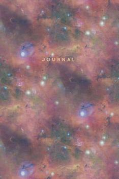 Journal: College Ruled Notebook | 120 Pages | Red Cosmic Glow (Abstract Watercolor Galaxy Collection)
