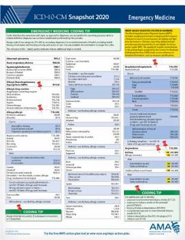 Wall Chart ICD-10-CM 2020 Snapshot Coding Card: Emergency Medicine Book