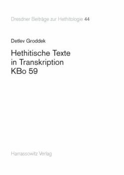 Paperback Hethitische Texte in Transkription Kbo 59 [German] Book