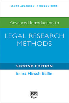 Paperback Advanced Introduction to Legal Research Methods: Second Edition (Elgar Advanced Introductions series) Book