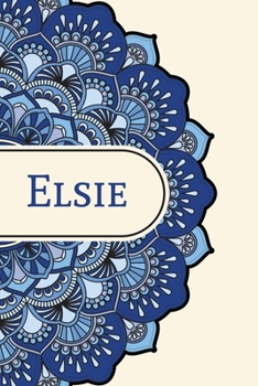 Mandala Notebook with Personalized Monogram Elsie: A personalized monogram notebook just for you!