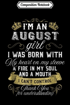 Composition Notebook: I'm An August Guy T- Journal/Notebook Blank Lined Ruled 6x9 100 Pages