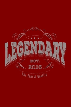 Paperback Legendary 2016: Vintage Password Tracker Classic Cover 6" x 9" Notebook 50 Pages Book