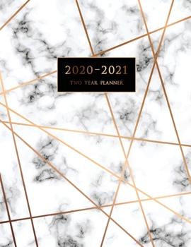 Paperback 2020-2021 Two Year Planner: Large Monthly Planner with Inspirational Quotes and Marble Cover (Volume 5) Book