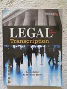 Paperback Legal Transcription: Student Courseware Text with Student Resources and Dictations Book