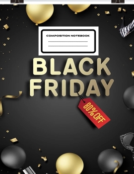 Paperback black friday notebook: Novelty Smiley, notebook paper reinforced holes, notebook college ruled, Dotted Grid Eco-Friendly Notebook notebooks a Book