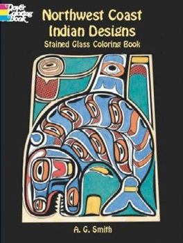 Paperback Northwest Coast Indian Designs Stained Glass Coloring Book