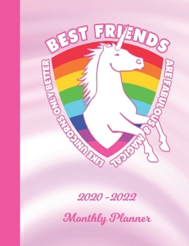 Monthly Planner: Best Friend White 2 Year Organizer with Note Pages (24 Months) | Jan 2020 - Dec 2021 | Month Planning | Appointment Calendar Schedule | Plan Each Day, Set Goals & Get Stuff Done