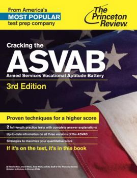 Paperback Cracking the ASVAB, 3rd Edition (Professional Test Preparation) Book