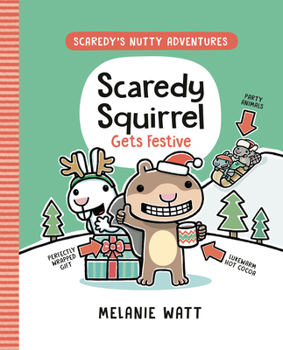 Hardcover Scaredy Squirrel Gets Festive: (A Graphic Novel) Book