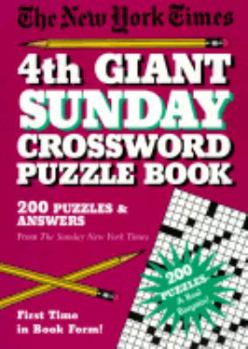 Hardcover New York Times 4th Giant Sunday Crossword Puzzle Book