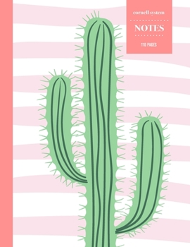 Paperback Cornell System Notes 110 Pages: Cactus Notebook for Professionals and Students, Teachers and Writers - Succulent Llama Pattern Book