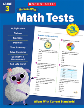 Paperback Scholastic Success with Math Tests Grade 3 Workbook Book