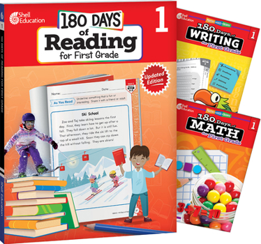 Paperback 180 Days(tm) Reading, Writing and Math for Grade 1: 3-Book Set: Practice, Assess, Diagnose Book