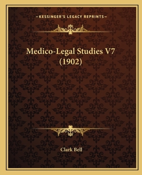 Paperback Medico-Legal Studies V7 (1902) Book